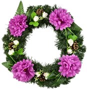 Cranach wreath Violet chrysanthemums, 35 cm