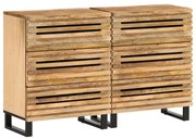 vidaXL Dulapuri, 2 buc., 60x34x75 cm, lemn masiv de mango brut