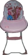 Scaun de masa pentru copii si bebe Baby Care™ ,pliabil, centura de siguranta, sezut comfortabil, masuta detasabila, Roz