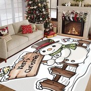 Covor decorativ Craciun, dreptunghiular, antiderapant, 120x180 cm, CCD110