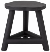 Taburet rotund din lemn de mango, negru, 35 X 38 cm, Malie