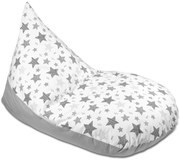 Fotoliu copii Bean Bag Lounger Magic Stars, husa bumbac detasabila