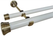 Galerie dubla fara inele FULDA - 25/19 - alb/aur antic (Alege marime: 120 cm)