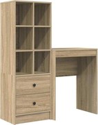 vidaXL Birou cu sertar 2 pcs Stejar Sonoma