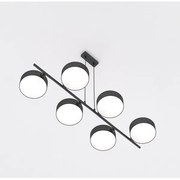 Lustră suspendată pe cablu DRUMZ 6xE14/10W/230V neagră