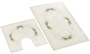 Set de covorașe de baie Bellatex Roses 3D, 60 x 100 cm, 60 x 50 cm