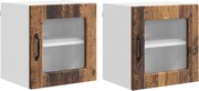 vidaXL Dulap de bucătărie cu raft 2 pcs Lemn vechi 40 x 31 x 40 cm