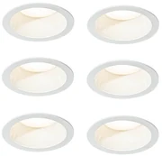 Set de 6 spoturi încastrate albe, inclusiv LED 3000K-5000K - Elias