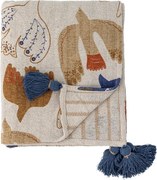 Pătură maro din bumbac reciclat 130x160 cm Anniversary – Bloomingville