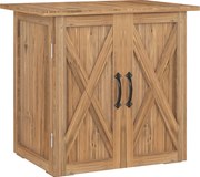 Outsunny Dulap de Exterior din Lemn cu 2 Uși, Căsuță de Grădină pentru Unelte cu Acoperiș Impermeabil, 77x55x72 cm, Maro | Aosom Romania