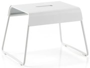Scăunel din inox Zone A-Stool, gri deschis