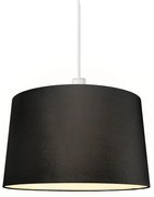 Lampă modernă cu pandantiv alb cu abajur 45 cm negru - Combi 1