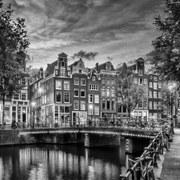 Fotografie AMSTERDAM Idyllic impression from Singel | Monochrome, Melanie Viola