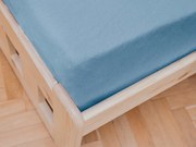 Cearsaf jersey pentru patut copii albastru deschis 70 x 140 cm