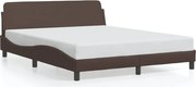 vidaXL Cadru de pat, Dover, maro, 160x200 cm, piele ecologică