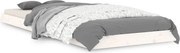 vidaXL Cadru de pat, alb, 75x190 cm, single mic, lemn masiv de pin