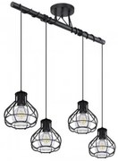 Suspensie vintage 4 becuri E27 Clastra 15388-4D Globo