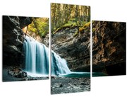 Tablou cu cascada de pădure (90x60 cm)