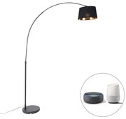 Lampă arcadă inteligentă neagră cu auriu, inclusiv Wifi A60 - Arc Basic