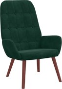 vidaXL Scaun de relaxare, verde închis, catifea