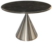 Masa Rotunda, Metal, Argintiu, Marmura Optic, ELEGANCIA 130cm, A-45899 VC