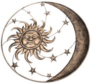 Decorațiune de perete din metal Sun left, diam. 75 cm