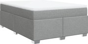vidaXL Pat continental, gri deschis, 140x200 cm, material textil