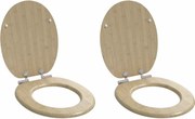 vidaXL Capac de toaletă cu închidere lentă 2 pcs 44 x 38 cm Placă MDF