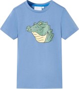 vidaXL Tricou pentru copii, albastru mediu, 128