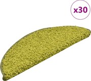 vidaXL Covorașe pentru scări, 30 buc., 56x17x3 cm, semirotunde, verzi