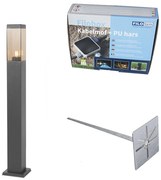Lampă de exterior modernă gri închis cu sticlă fumuriu 80 cm - Malios