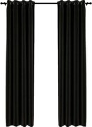 vidaXL Perdele opace, aspect pânză, 2 buc., antracit, 140 x 225 cm