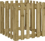 vidaXL Jardinieră grădină design gard, 60x60x60 cm, lemn pin impregnat