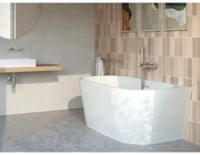 Cada baie freestanding Deante Silia, 150 x 75 cm, lipita de perete, alb lucios 1500x750 mm