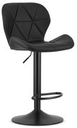 Scaun Bar Kross Piele Ecologica Negru, Baza Neagra