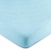 Cearșaf de pat 4Home, din bumbac frotir albastru deschis, 90 x 200 cm, 90 x 200 cm