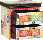 vidaXL Dulap de noapte cu sertar Multicolour 40 x 30 x 40 cm