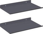 vidaXL Raft suspendat Pe perete 2 pcs Antracit 30 x 18 x 2,5 cm Oțel