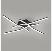 Plafonieră LED STRIPES 38W/230V, negru - Brilagi