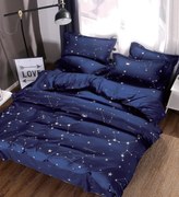 Lenjerie Pat Dublu, 4 Piese, Bumbac Satinat Superior - Constelatii