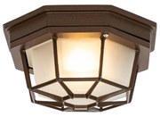 Plafonieră rustică maro ruginiu 21,3 cm IP44 - Bri