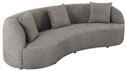 Canapea semicirculara, Tesatura Boucle, Gri, ATELIER 230cm, A-46545 VC