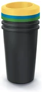 Set pubele pentru deseuri sortate, rotunde, 3 x 45 l, colorate