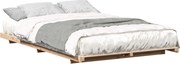 vidaXL Cadru de pat de podea Maro 140 x 190 cm Lemn masiv de pin