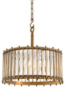Lustra design LUX cu sticla modelata manual Tiziano, alama antic 111132 HZ