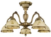 Lustra aplicata din alama cu sticla decorata design italian 5 6208