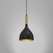 Lustră pe cablu NOAK 1xE27/60W/230V neagră/aurie