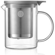 Cana cu infuzor pentru ceai BUYDEEM CD2001, 500 ml, Otel inoxidabil, Design elegant, Gri