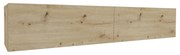 Comoda TV Isla, 2 Usi, Stejar Artisan, 135 x 28 x 25 cm