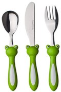 Set de tacâmuri pentru copii Banquet din 3 pieseFrog, verde